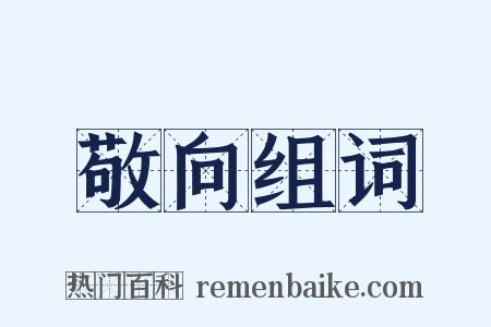 敬向组词是什么意思的图片